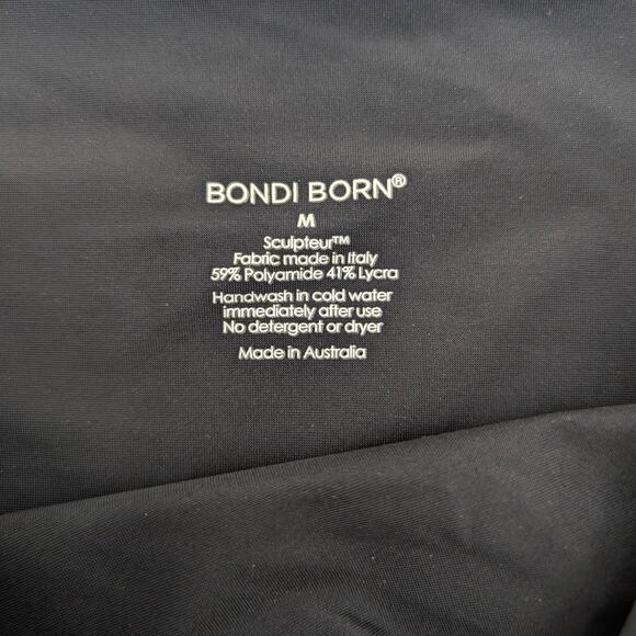 Bondi Born Women's Aries Sculpteur Bikini Bottom High Cut Style Black Size M - Picture 5 of 8